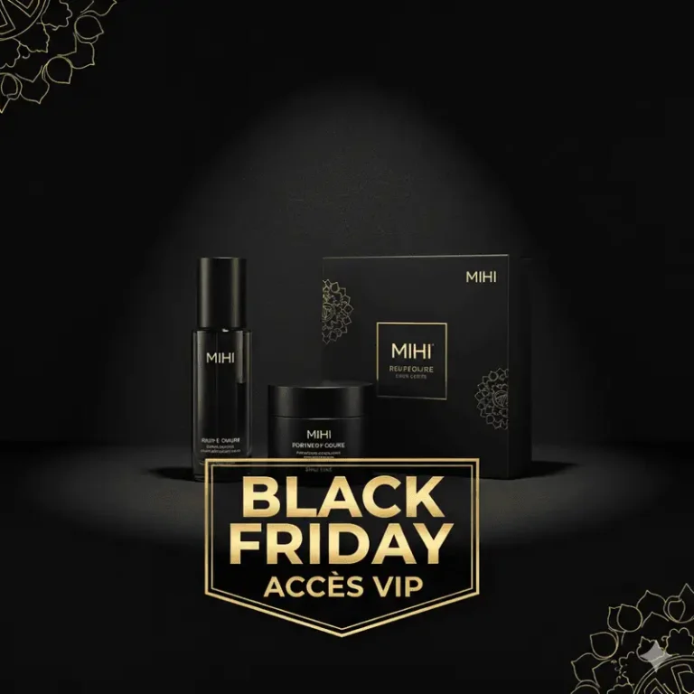 Offres exclusives du Black Friday beauté 2025 sur une sélection de produits Mihi.