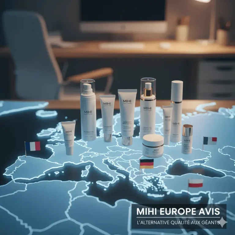 Mihi Europe avis : Produits de beauté et bien-être sur une carte de l'Europe
