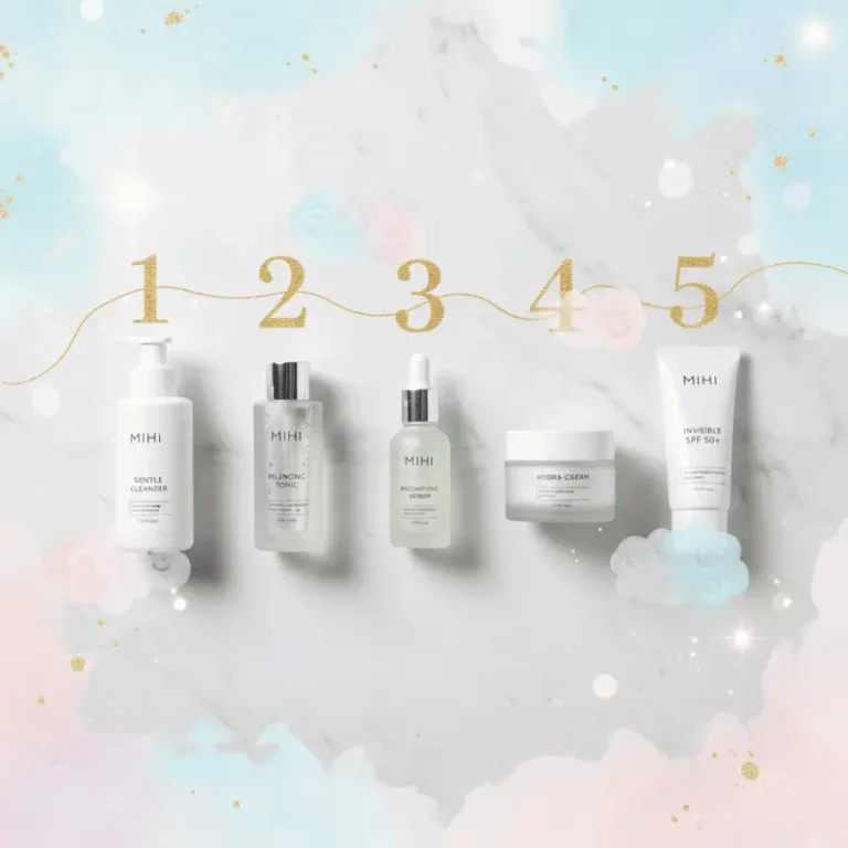 Guide complet pour créer sa routine de soin visage avec les étapes et produits Mihi.