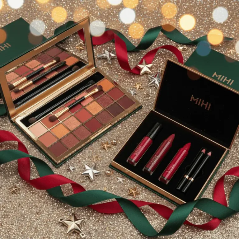 Sélection des meilleurs coffrets maquillage Mihi pour un cadeau de Noël 2025 parfait.