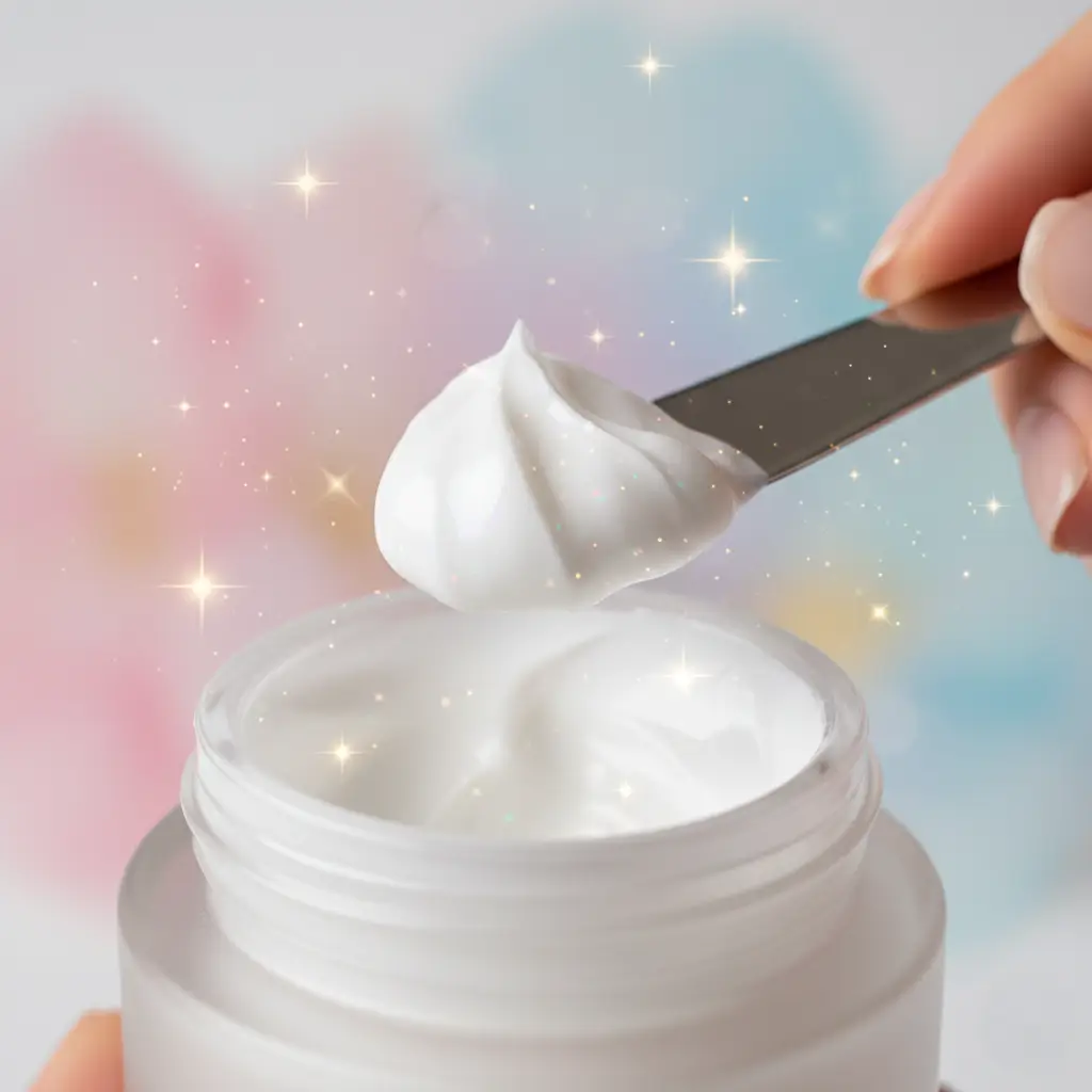 Texture onctueuse d'une crème Mihi pour réparer sa peau après l'été.